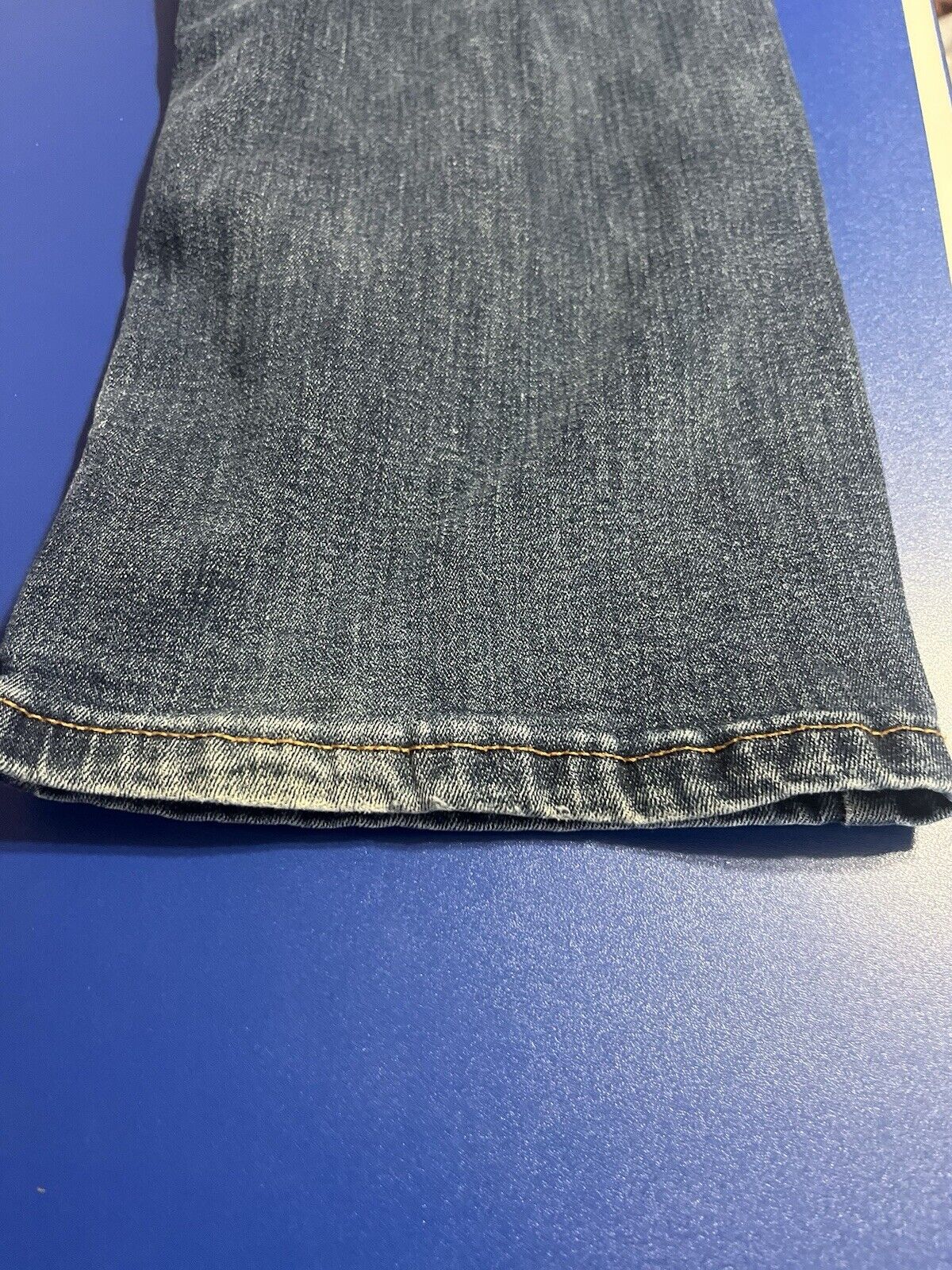 Eddie Bauer Denim Work Jeans Relaxed Basic Heavy Straight Blue Mens Size 38 x 32