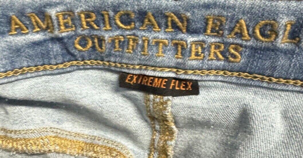 American Eagle Athletic Straight Men’s Denim Blue Jeans Size 31x30 AirFlex+