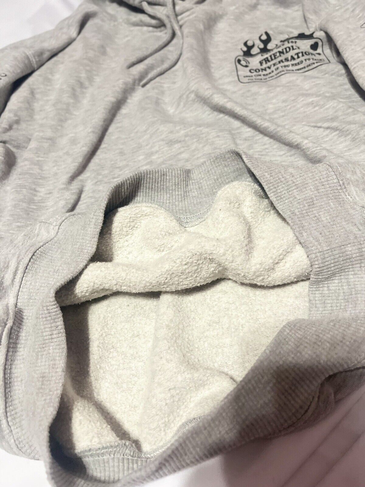 new girl order Funny Grey Pull Over Hoodie! Small! Conversation, Rare Find,