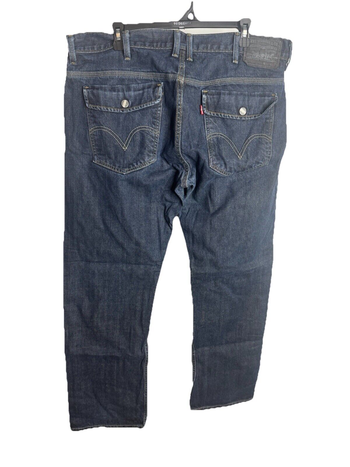 Levis 514 Jeans Mens Blue Straight Fit Denim Zip Fly 38x32 *