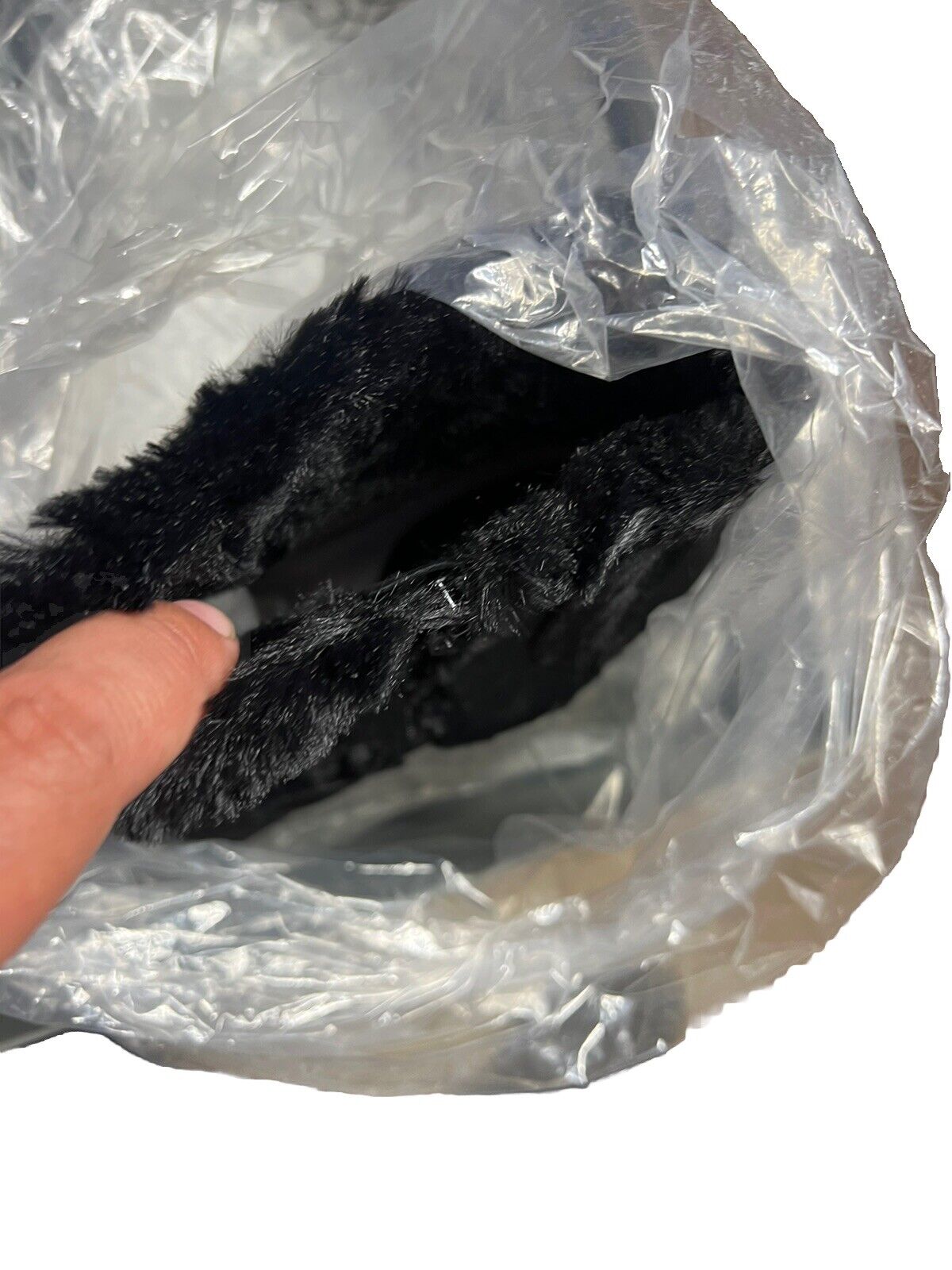 Johnston & Murphy Size 8.5 Brynn Fur Cuff Blk Sde/Black Faux Fur/