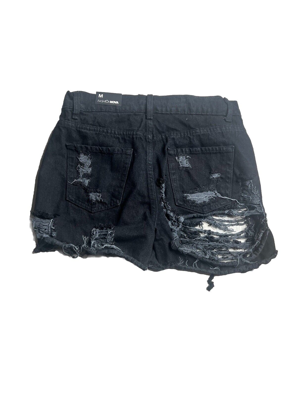 Fashion Nova size Medium denim shorts new Black