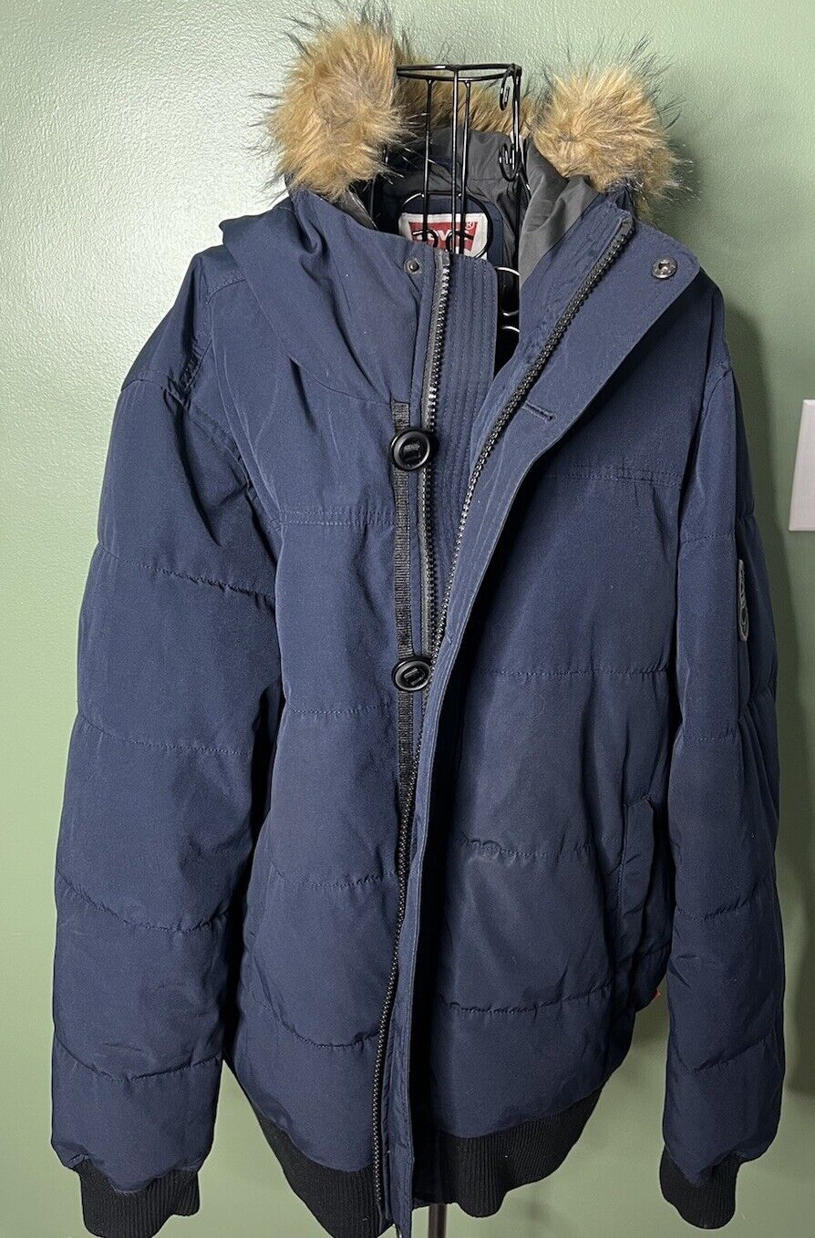 Levi’s Winter Jacket with Faux Fur Hood Size XL