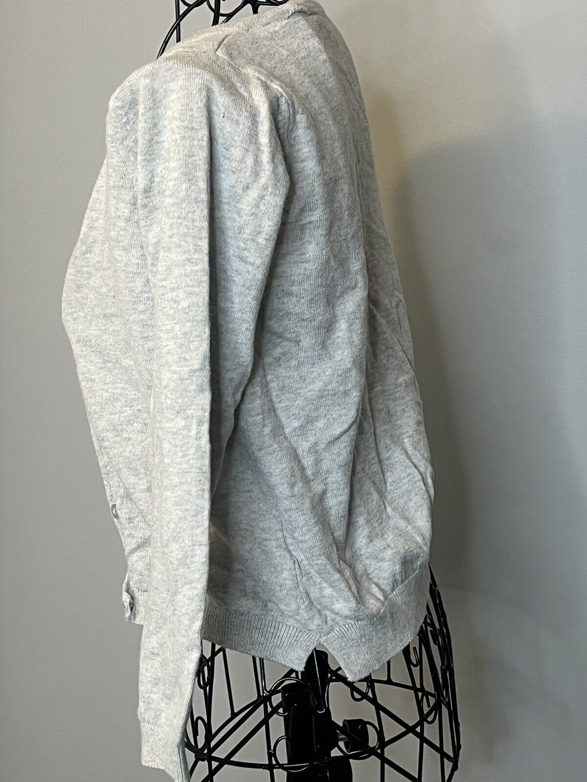 H&M Gray Button Up Kids Knit Sweater Size 6- 8 Years Old