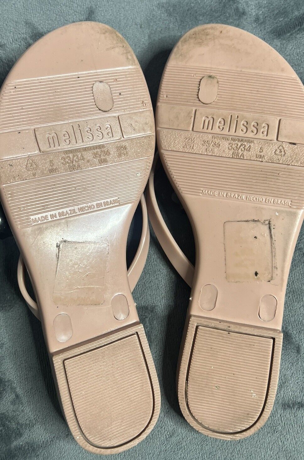 MELISSA Women's Sz 6 Must Ad Jelly Flip Flop Tortoise Rubber Sandals