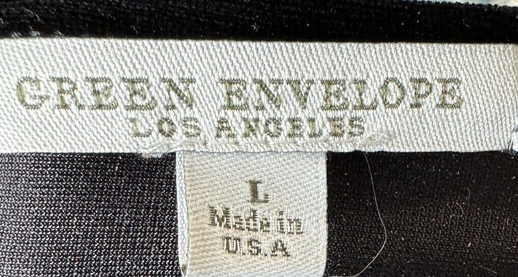 Envelope Long Black Sleeveless Side Slit Dress size Large