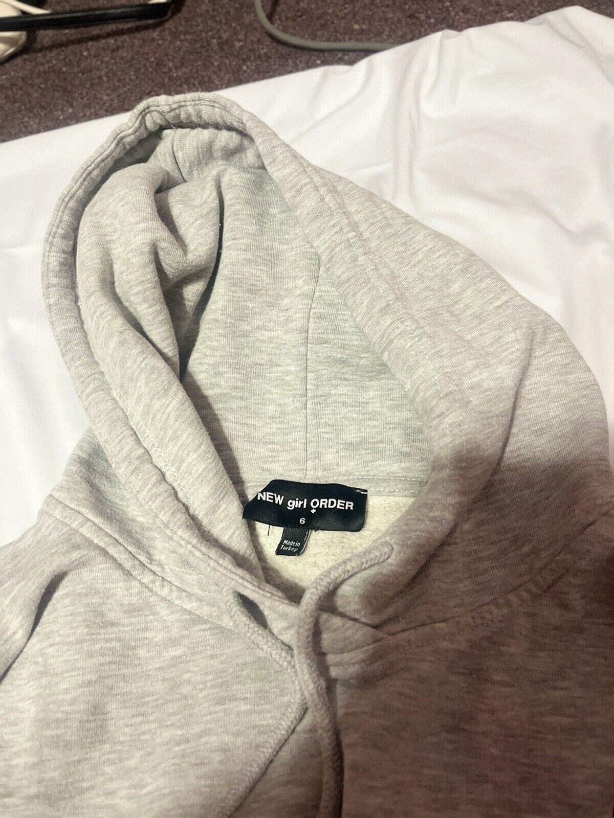 new girl order Funny Grey Pull Over Hoodie! Small! Conversation, Rare Find,