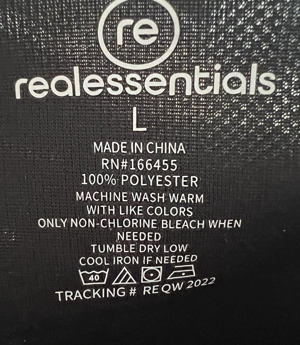 Real Essentials Men’s Active Short Sleeve T-Shirt Size Large