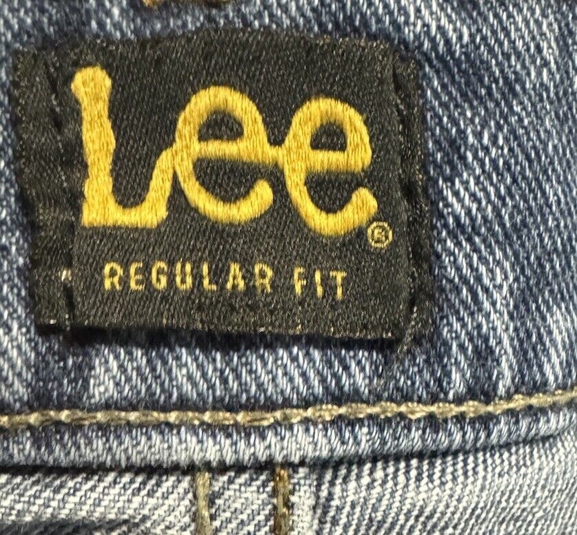Lee Mens Jeans 29X30 Blue Relaxed Straight Leg Dark Denim