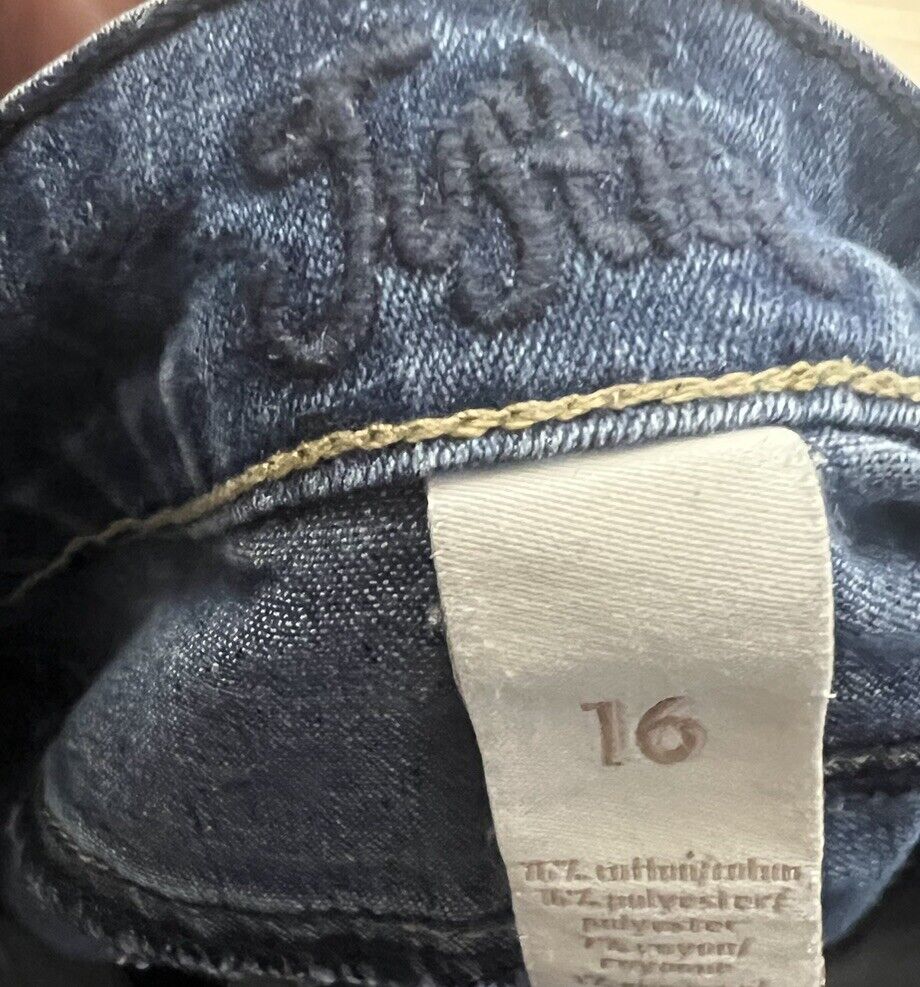 JUSTICE DENIM CLASSIC SHORT MEDIUM WASH SIZE 16