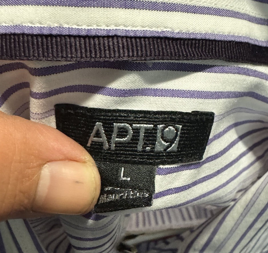 Apt.9 Premiere Flex Button Up Shirt Men's Large