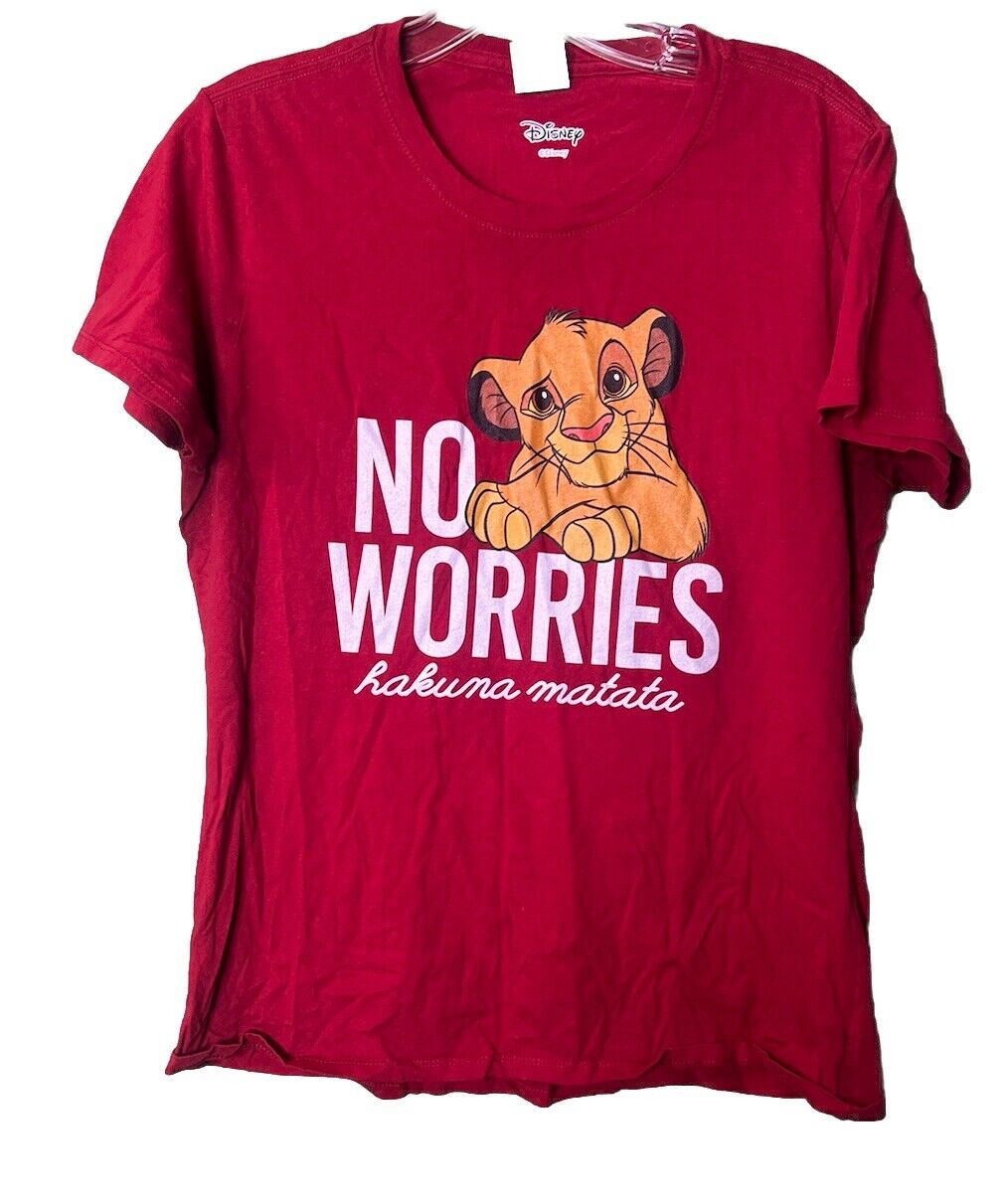 Timon & Pumbaa No Worries Disney Men's Short Sleeve T-Shirt Large