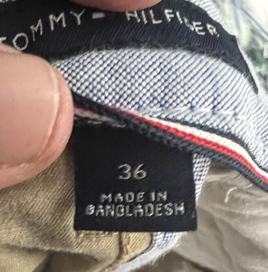 Tommy Hilfiger Shorts Mens 36 Beige Pockets Outdoor Stretch Relaxed Fit