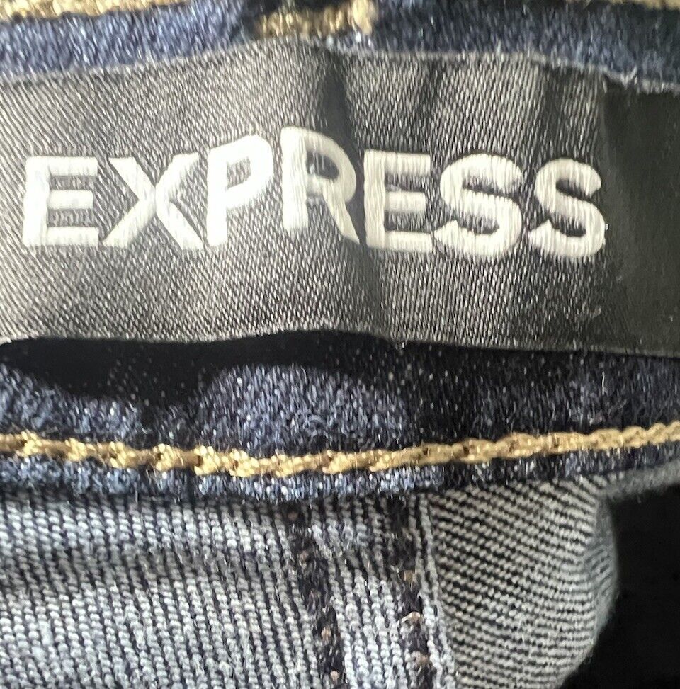 Express Jeans Women's Jeans Size 4 R Skinny Mid Rise Dark Denim Jean Pants
