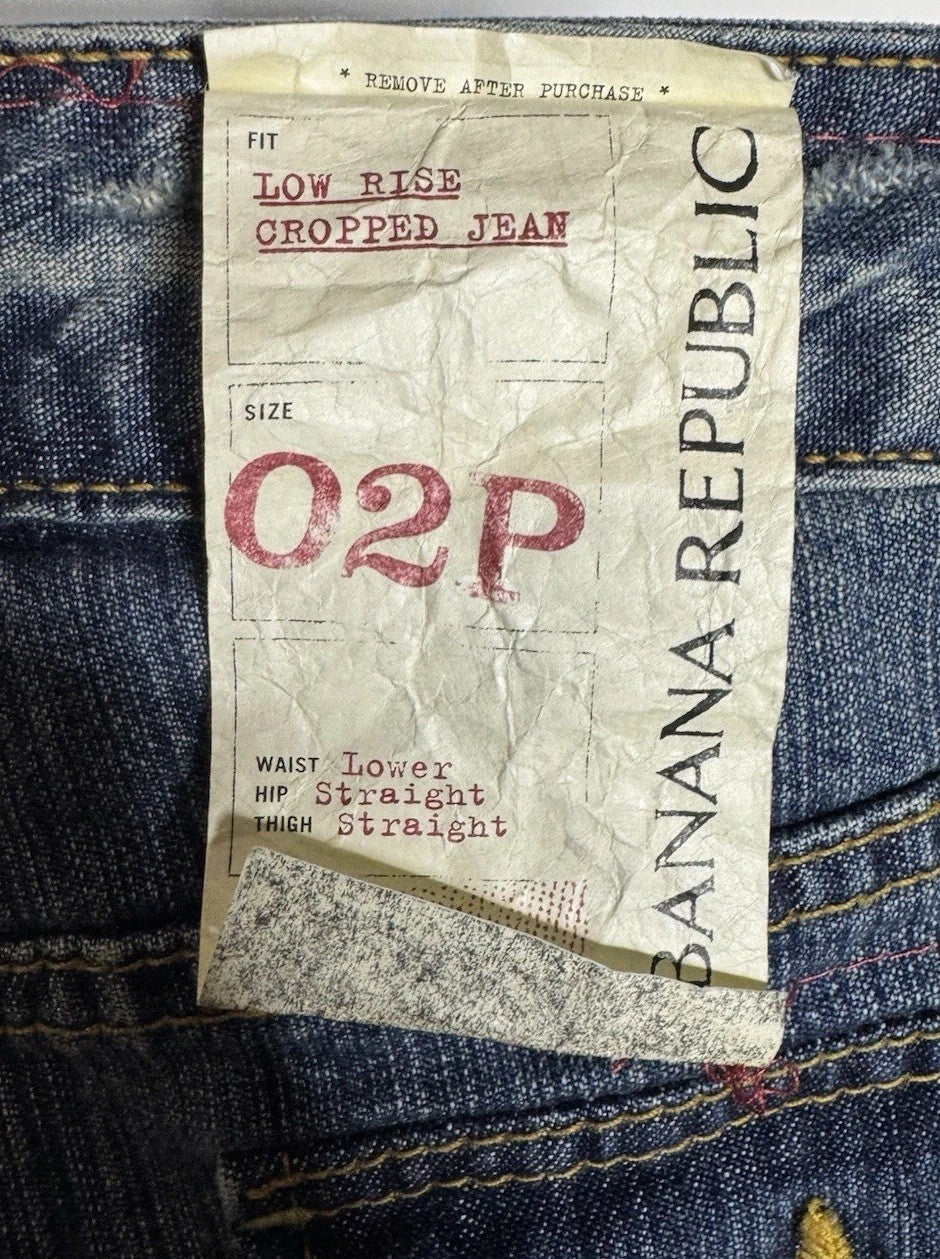 Banana Republic Womens Jeans Sloan Fit Size 2 Low Rise Crop