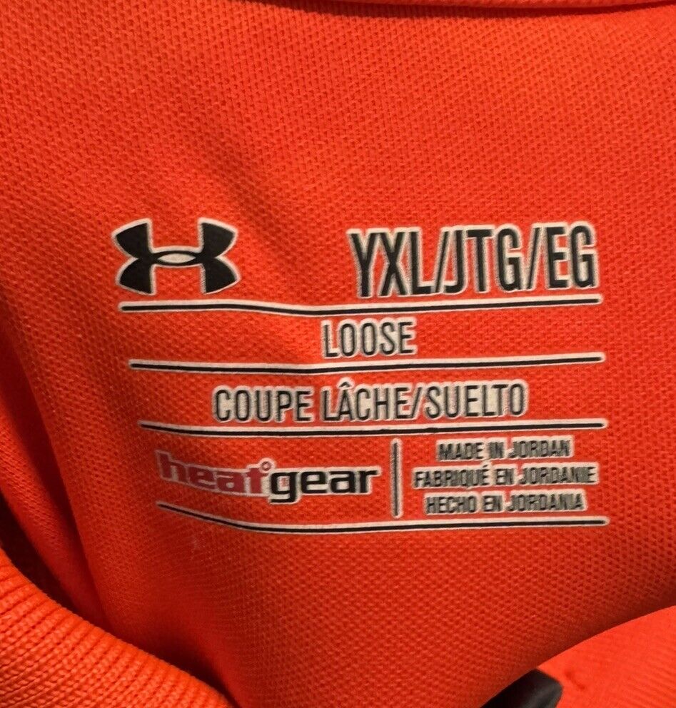 Boys YXL Under Armour Polo Heat Gear Shirt