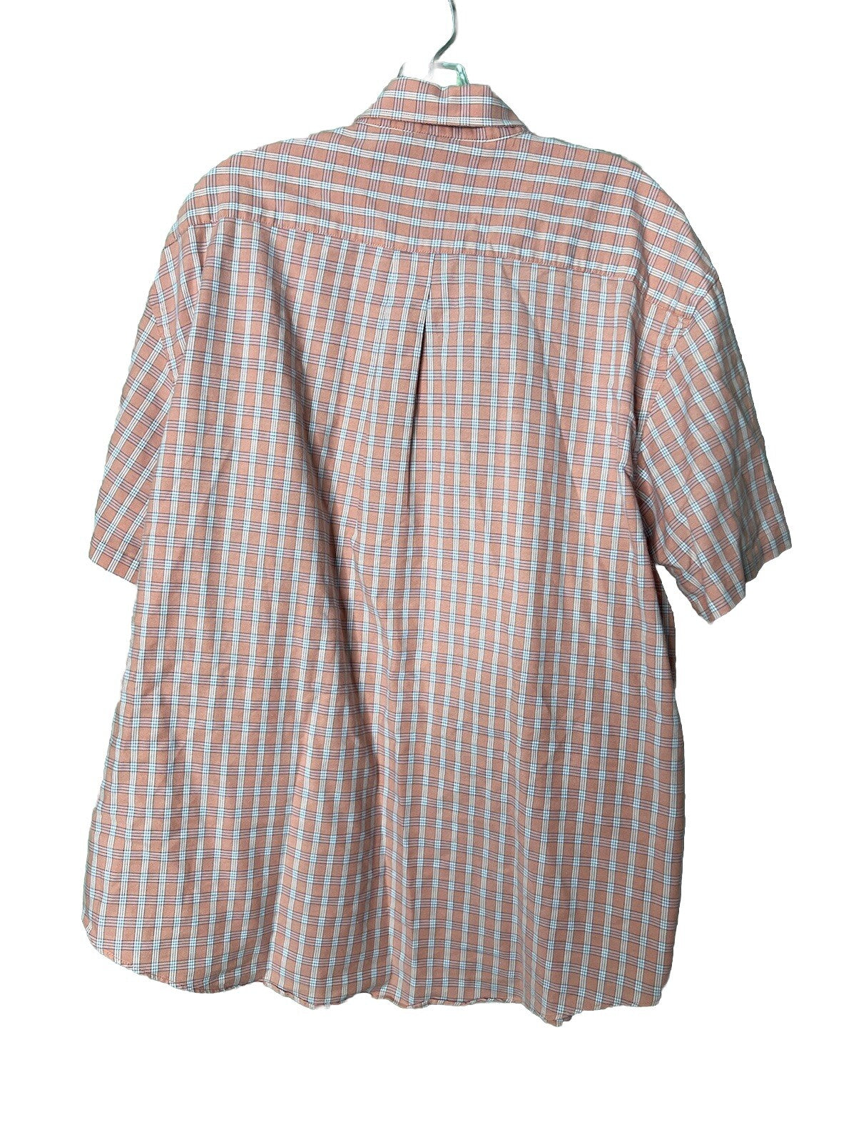 Van Heusen Shirt Mens 18-18.5 Button Up Short Sleeve Pocket Casual