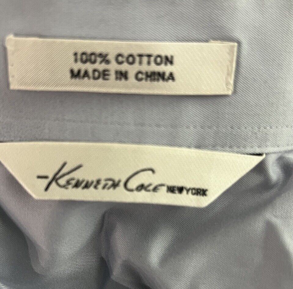 Kenneth Cole Reaction Men's Long Sleeve Regular Fit Button Down Shirt 16 32-33