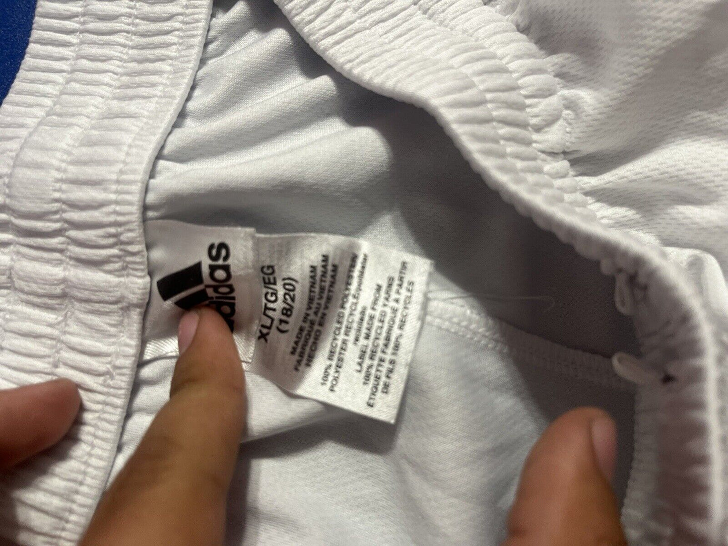 Adidas Youth Classic 3-Stripes Shorts White Size XL(18-20) Kids Athletic Wear