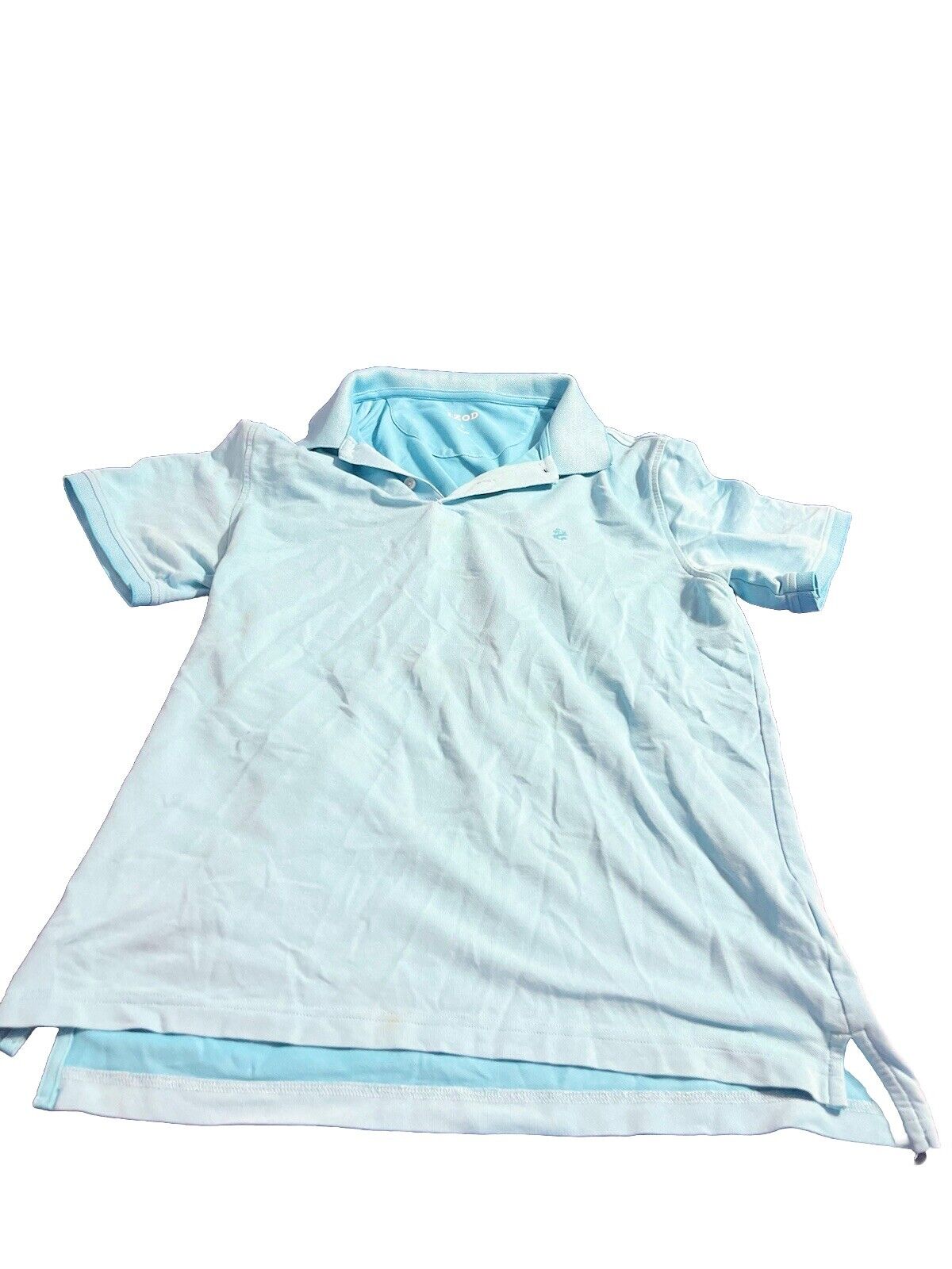 Mens Izod Advantage Performance Natural Stretch Polo Shirt Light Blue Size L
