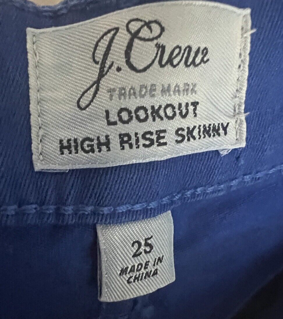 J. Crew Women's Size 25 Skinny High Rise Stretch Jeans
