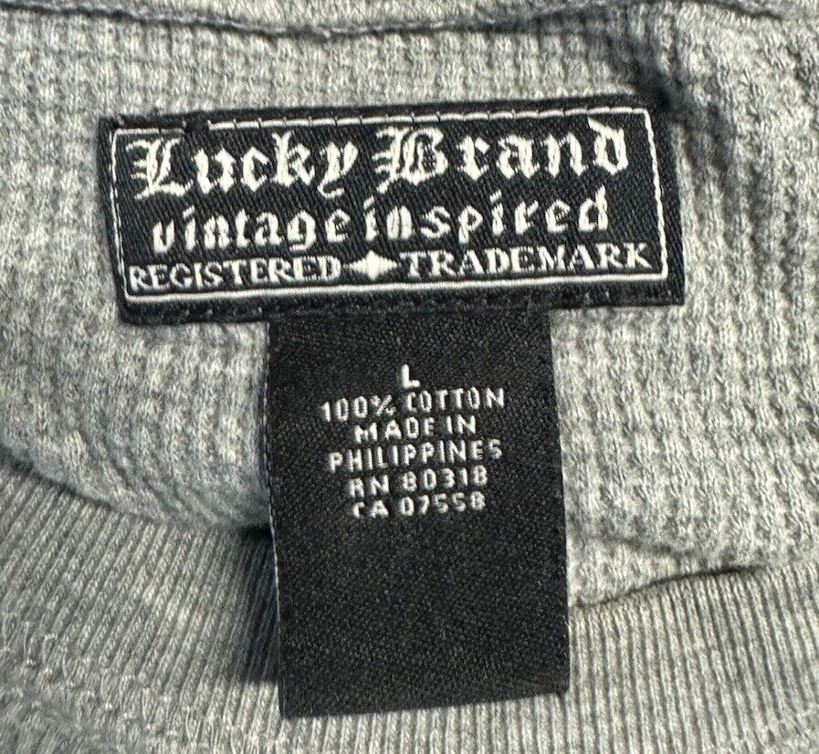 LUCKY BRAND LONG SLEEVE SHIRT (GRAY Large