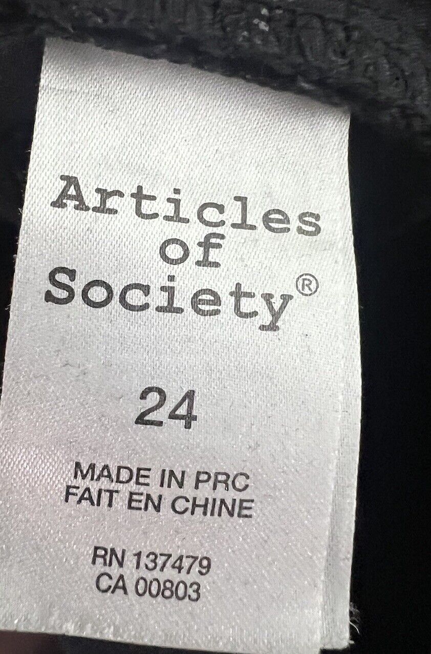 Articles of Society Jeans Womens Size 24 Black Low Rise Stretch