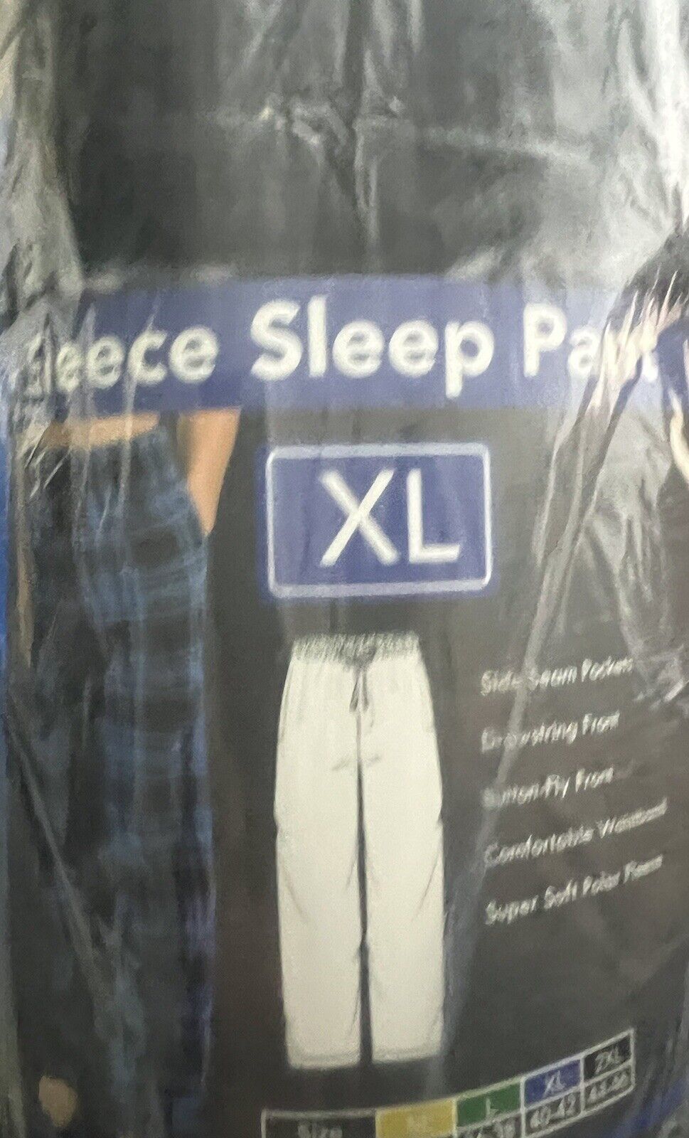 Rugged Frontier Men’s Comfy Fleece Sleep Pant, Plaid, Size XL