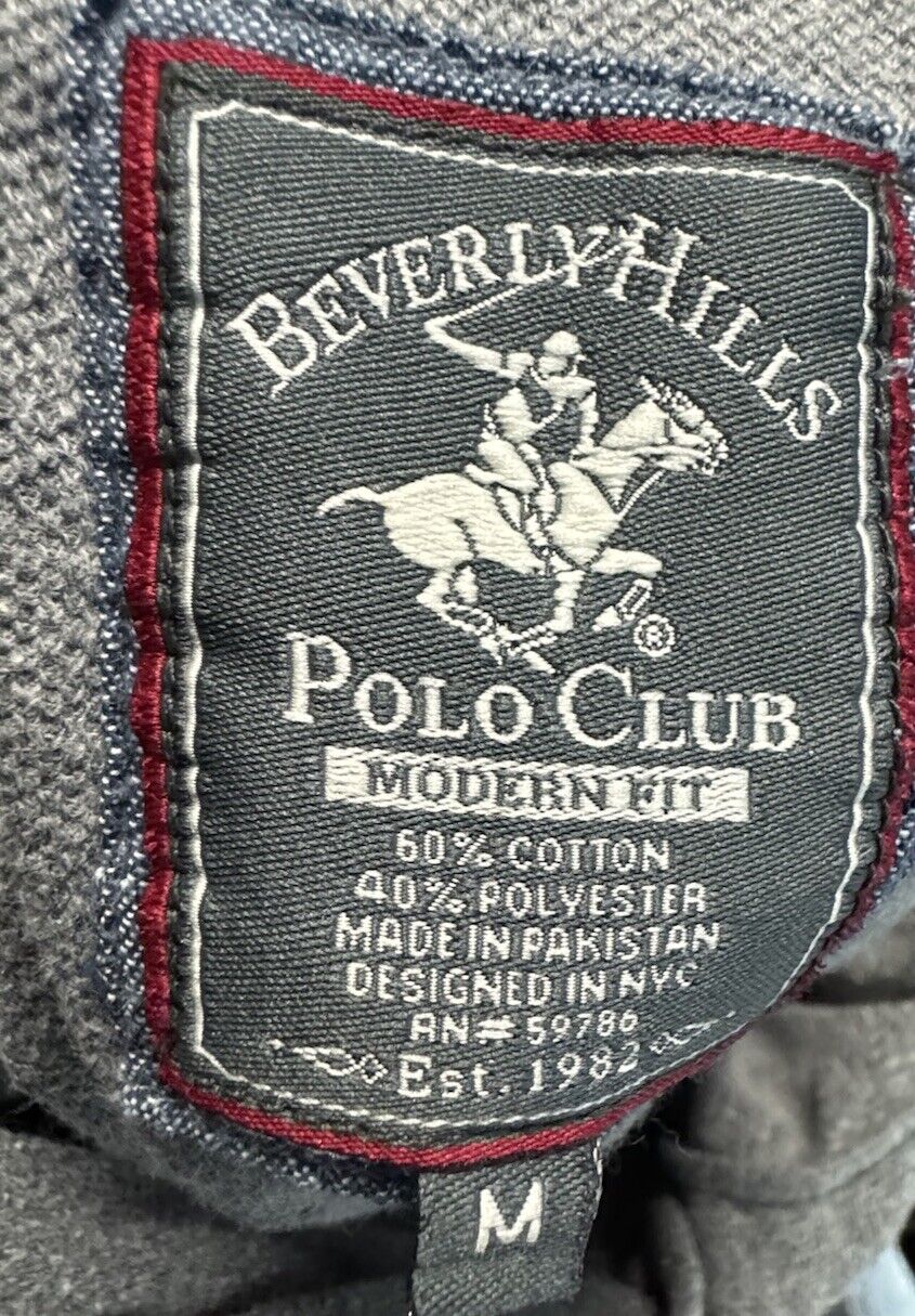 Beverly Hills Polo Club Shirt Mens Medium Short Sleeve