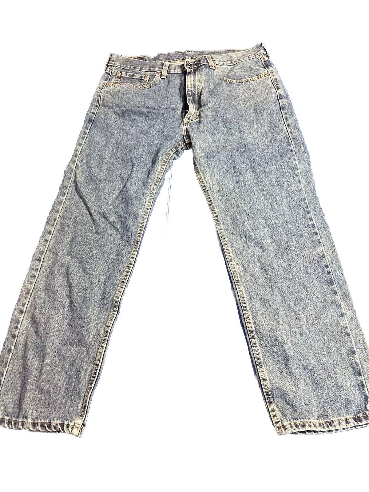 Levis 505 Jeans Mens 36x29 Regular Fit Straight Medium Wash Denim