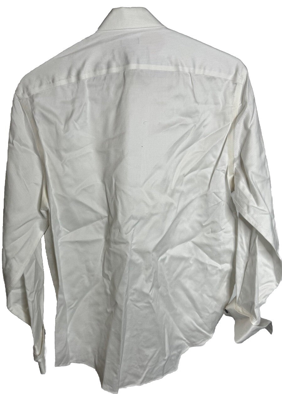 Pronto Uomo Men's Dress Shirt 16 Neck 32/33 Platinum Egyptian Cotton