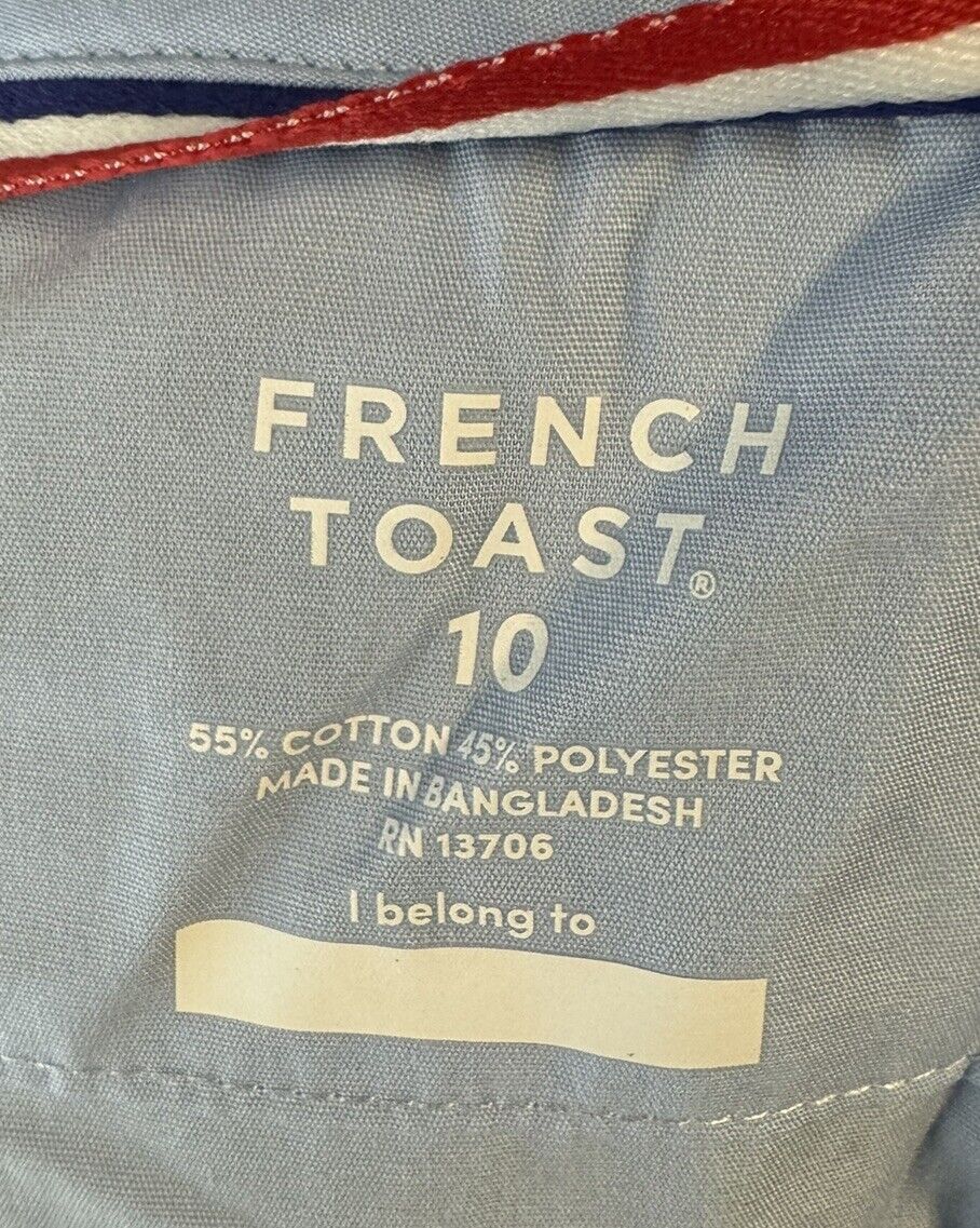 French Toast Button Down Shirt Girls Size 10 Long Sleeve School Uniform