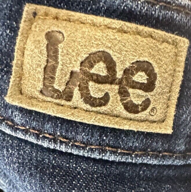 Lee Womens Blue Jeans Cotton Denim Straight Medium Wash Button Zip Stretch 16 M