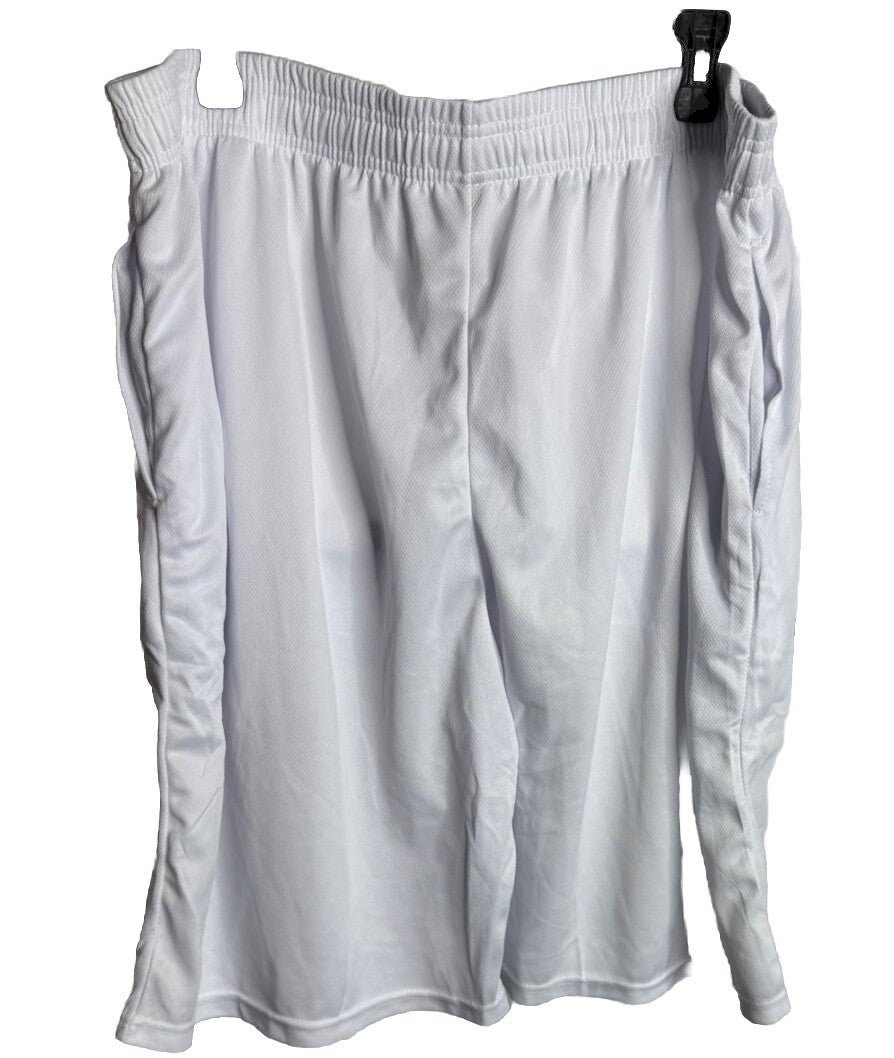 Ultra Performance Shorts Men's 3XL White Elastic Waist Pockets Athletic