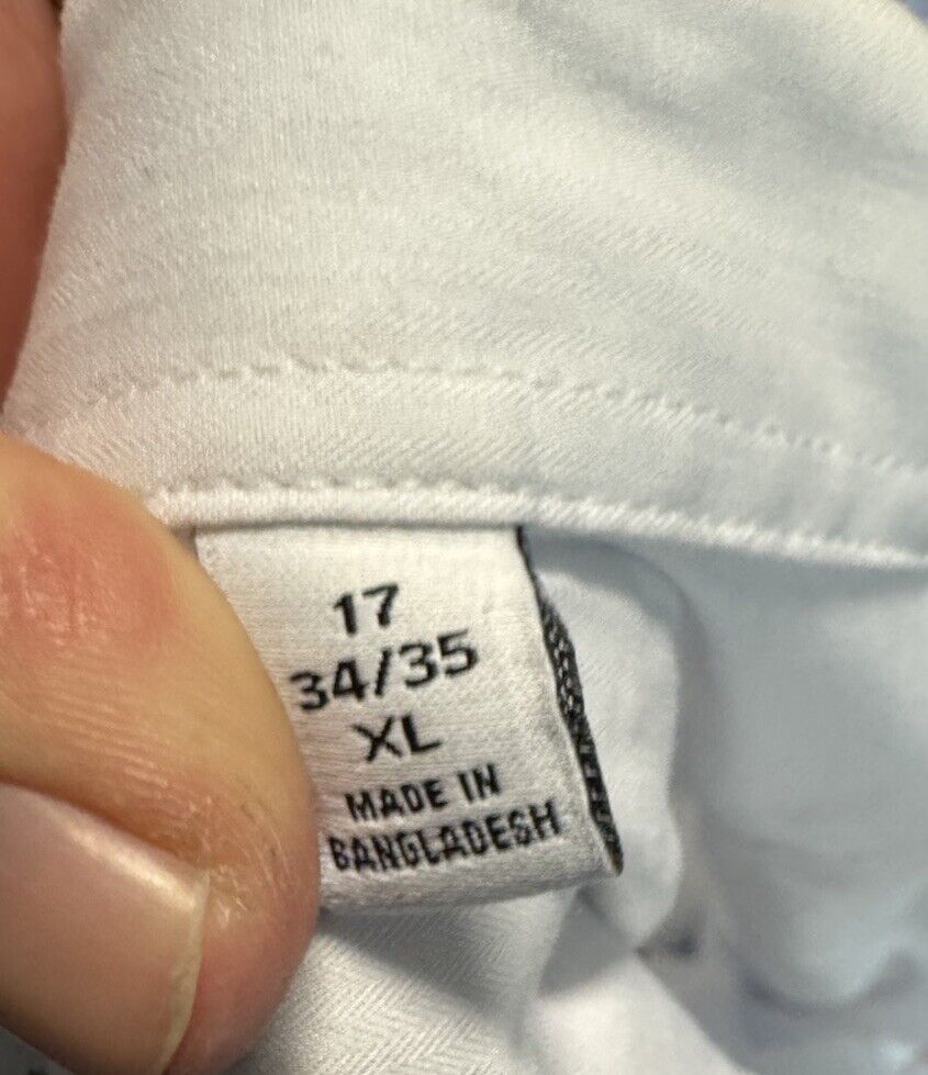 Calvin Klein Slim Fit Stretch Dress Shirt Men's XL 17 34/35 Button