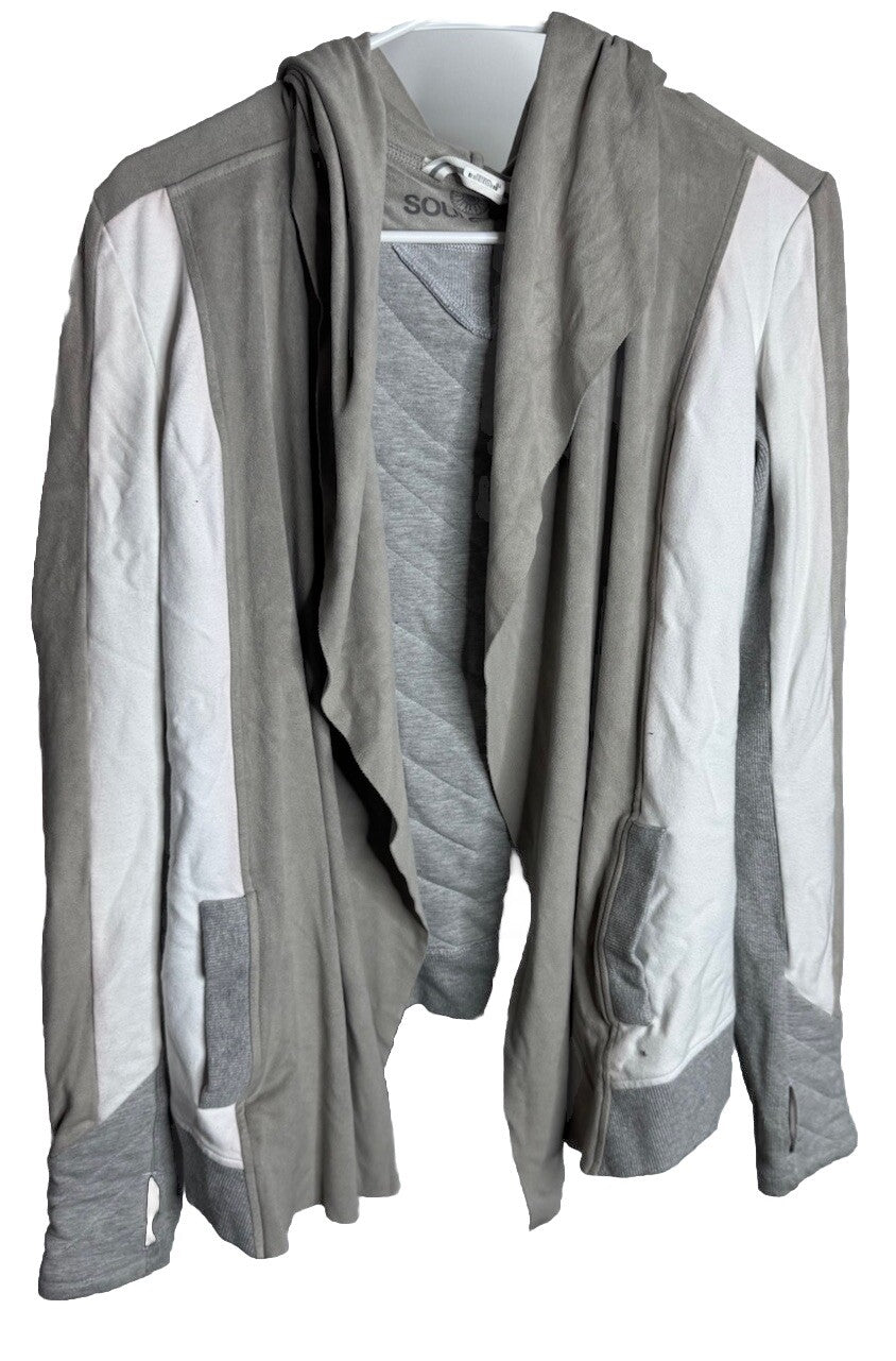Soul Cycle Women's cardigan Logo Hoodie Gray Size XS