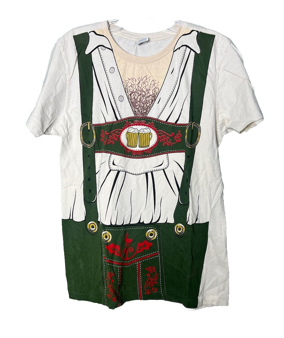 Oktoberfest German Beer Long Sleeve Men's Costume T-Shirt Medium