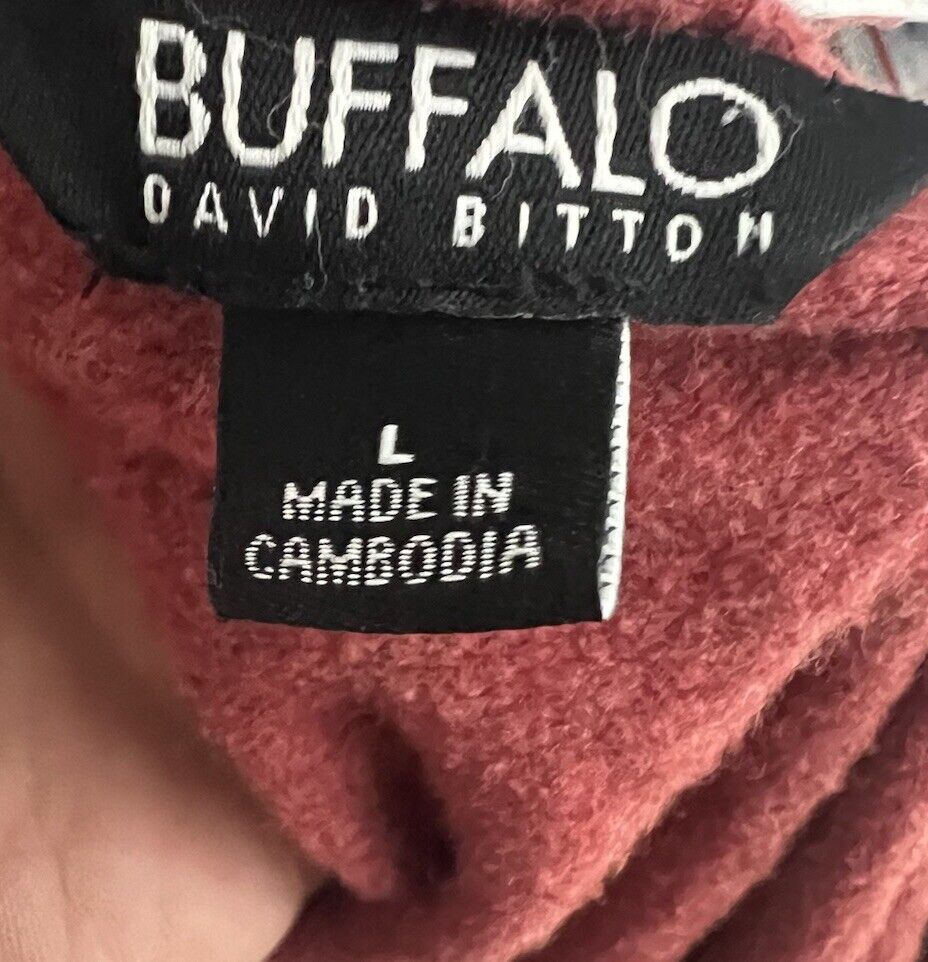 Buffalo David Bitton Men Sweater Long Sleeve Hoodie Size Large