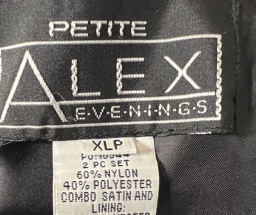 Alex Evenings Blazer Womens PL Petite Large Black