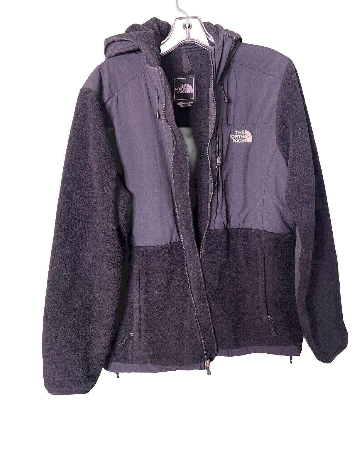 The North Face Womens Large Black Fleece Jacket/ Some Stains/make Offer