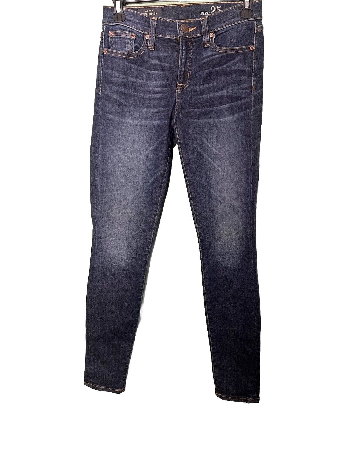J. Crew Curvy Size 25 Toothpick Stretch Denim Blue Jeans