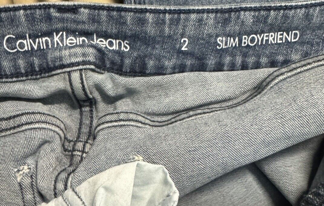 Calvin Klein Jeans Mens Slim Boyfriend Jeans Blue Size 2