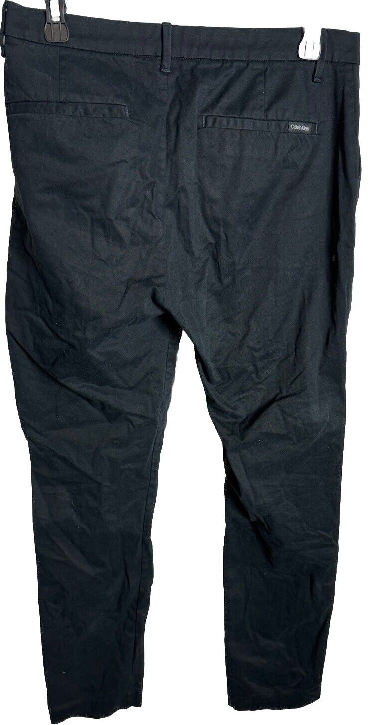 Calvin Klein Black Pants Men 30W x 32L Infinite Slim Fit 4 Way Stretch Flat