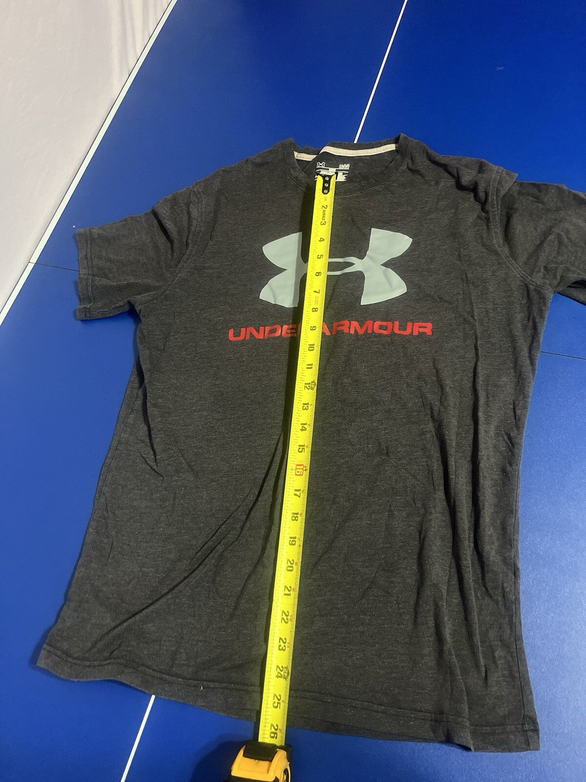Under Armour Shirt Gray Crewneck T Shirt Cotton Short Sleeve Mens Size Large