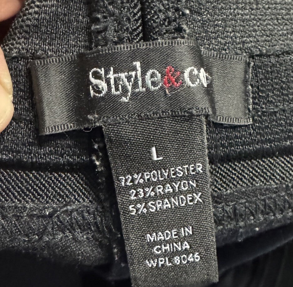 Style & Co Ribbed Jogger Pants Size Large