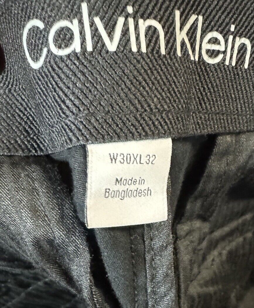 Calvin Klein Black Pants Men 30W x 32L Infinite Slim Fit 4 Way Stretch Flat