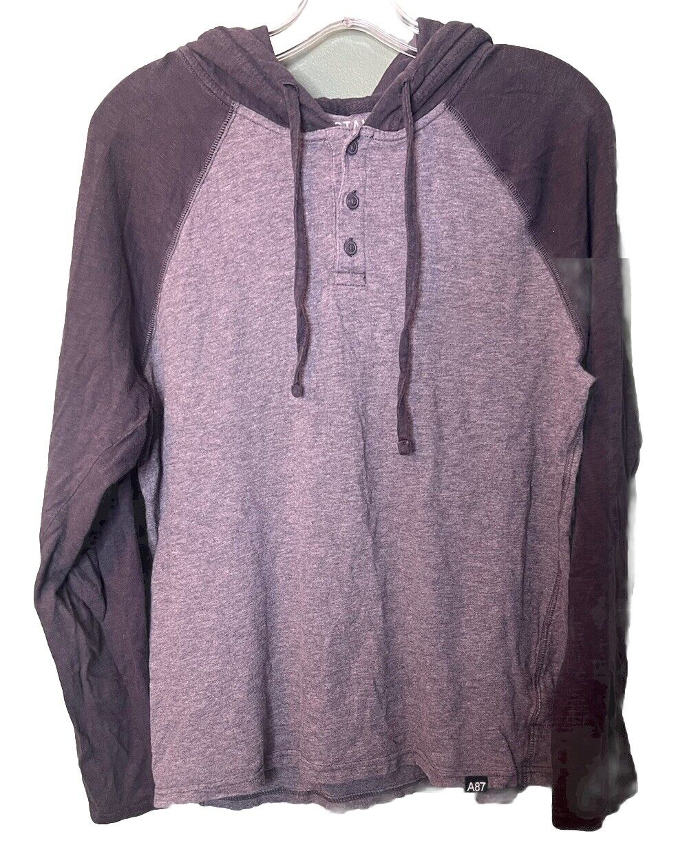 Aeropostale Hoodie Size Large Gray Pullover Hooded Light Weight