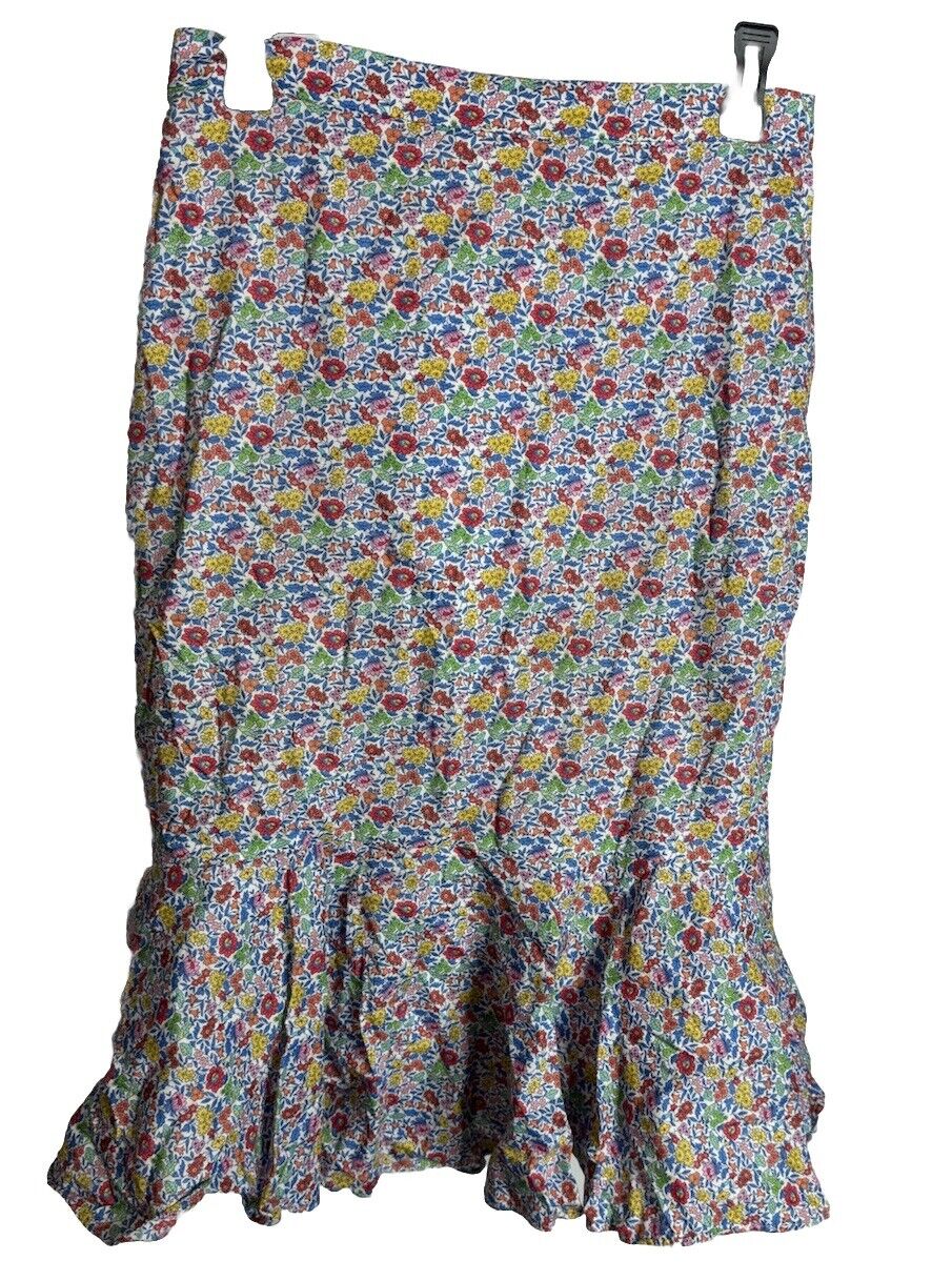 J.Crew Women's Tie Back Tulip SkirtFloral Cotton Size 4