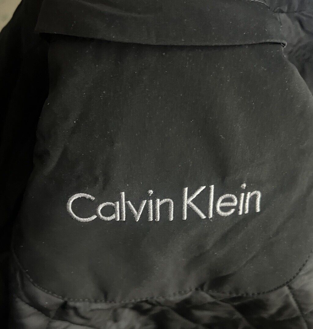 Calvin Klein Trench Style Lined Mens Coat Pre Owned size 44R/ Some Wear And Tear