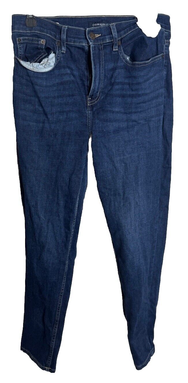 Calvin Klein Jeans Size 10/30 Womens Skinny Medium Wash Mid Rise Denim Blue